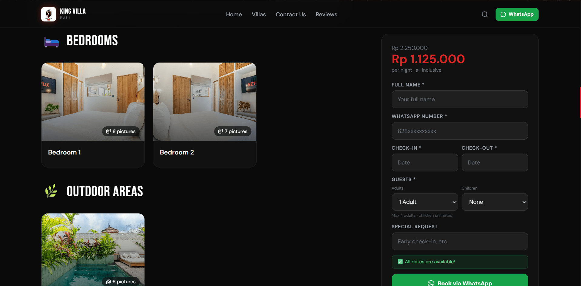 King Villa Bali screenshot 4